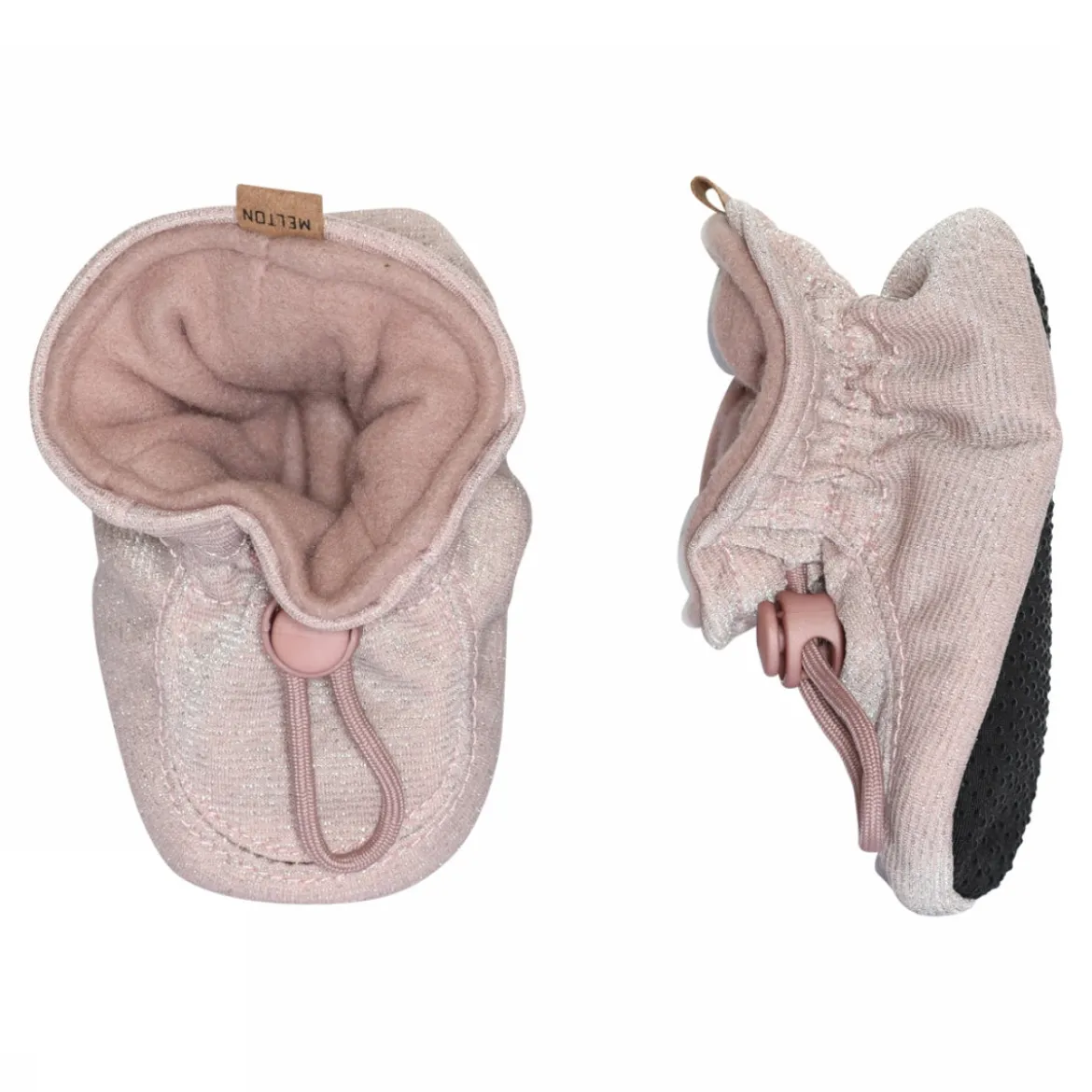 Glitter textile slippers