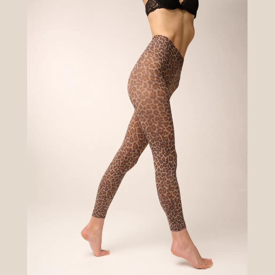 Leopard footless - 150 denier